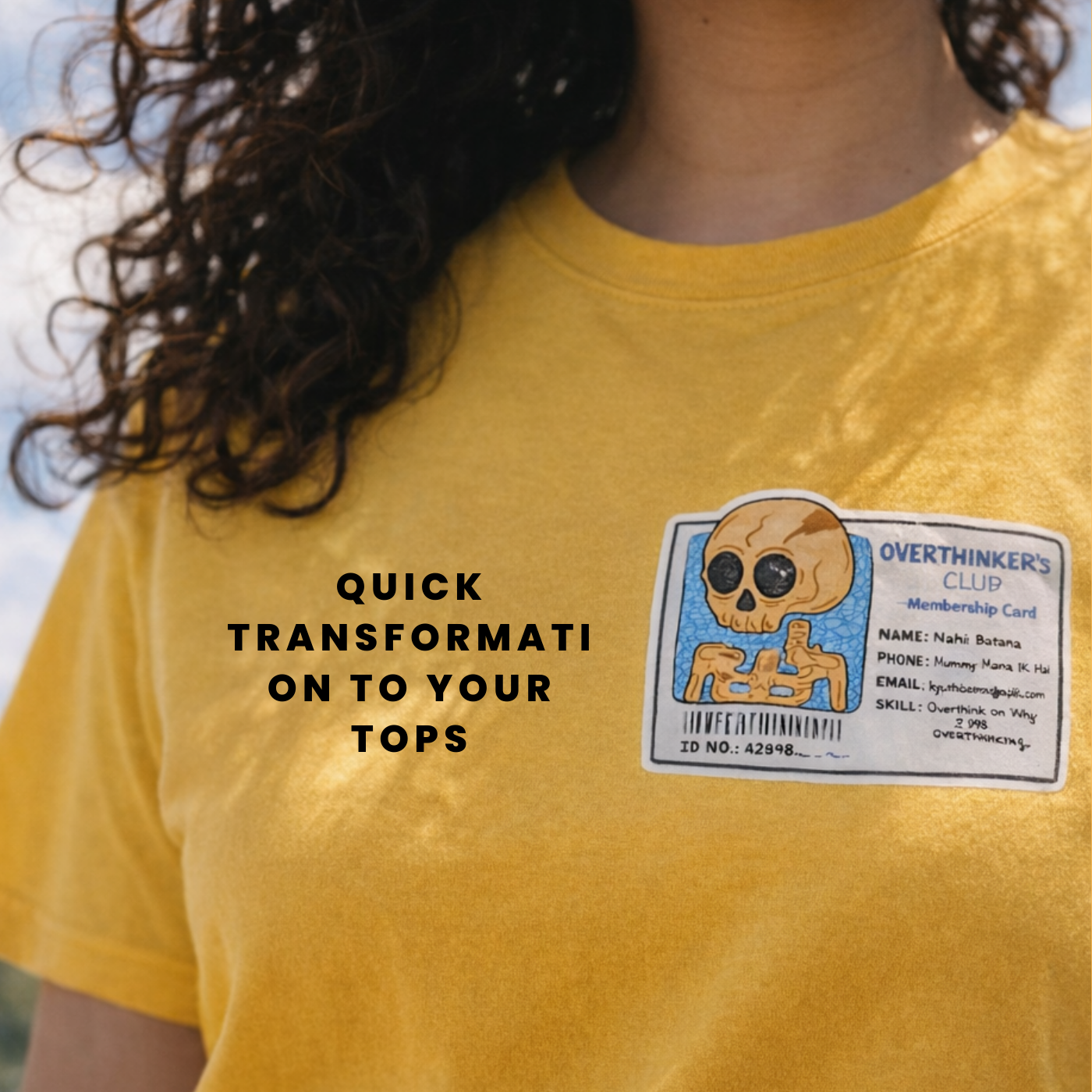OVERTHINKER'S CLUB DTF STICKER