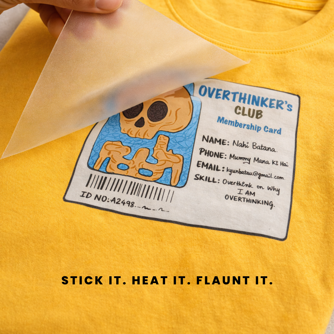 OVERTHINKER'S CLUB DTF STICKER