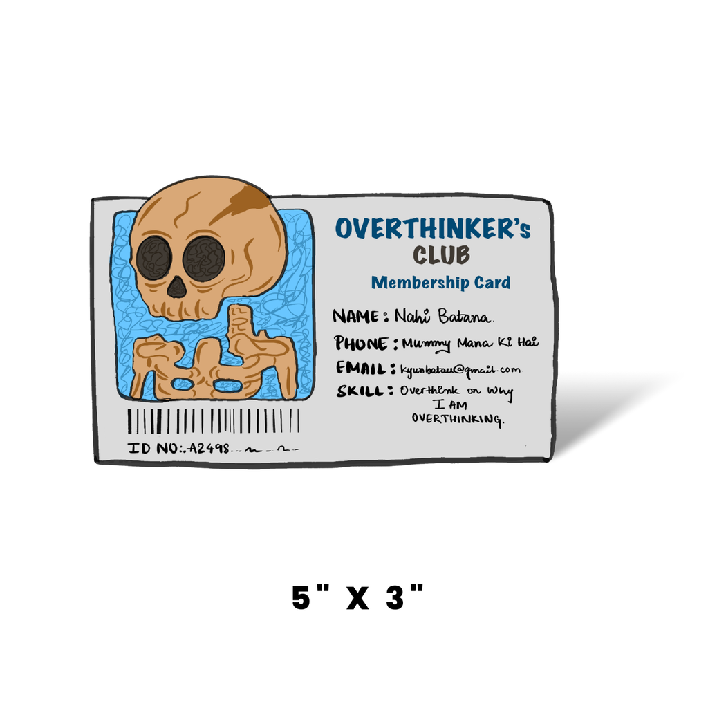 OVERTHINKER'S CLUB DTF STICKER