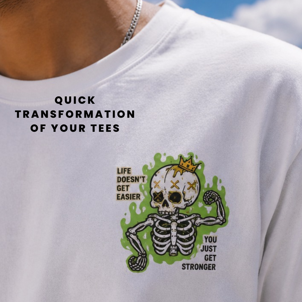 Life Doesn’t Get Easier Skeleton DTF Sticker